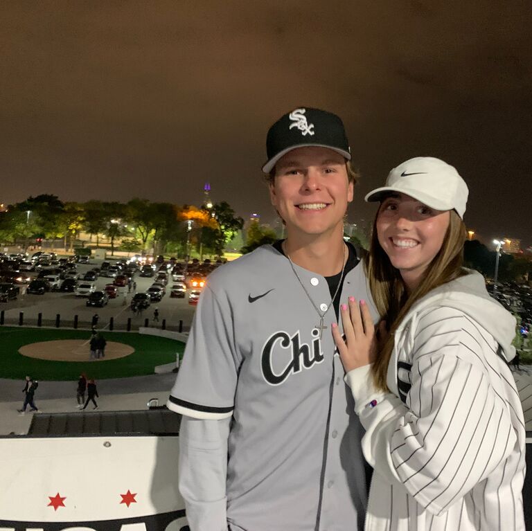 Hope's first White Sox game with the Erickson family.