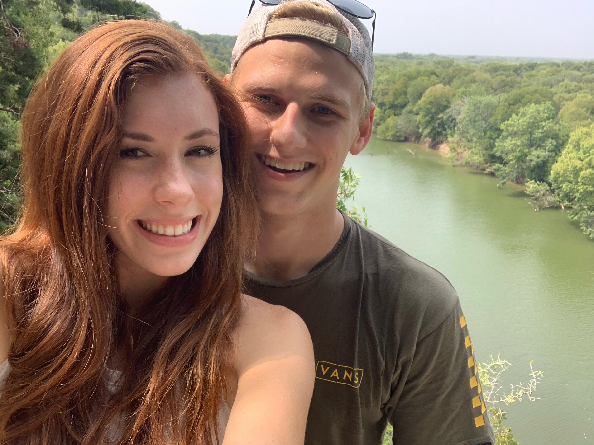 More long-distance. Grace started her freshman year at Texas A&M, so Waco was a favorite meetup spot.