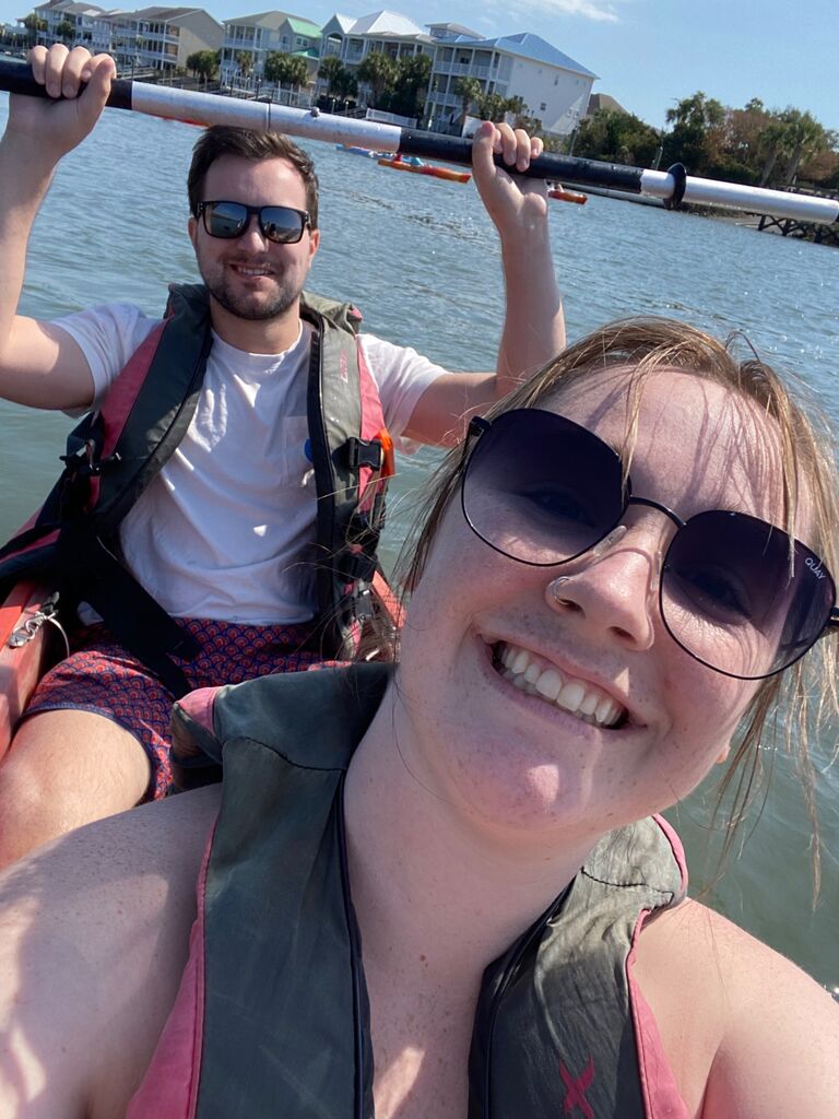 Sam and Josh took another vacation together with Evie (their greyhound) to Myrtle Beach, making even more memories together.