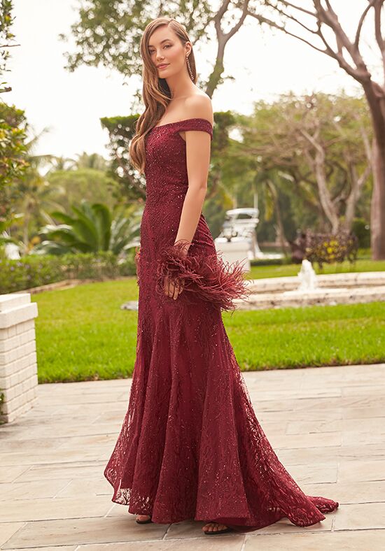 Mother of the hot sale bride maroon dresses