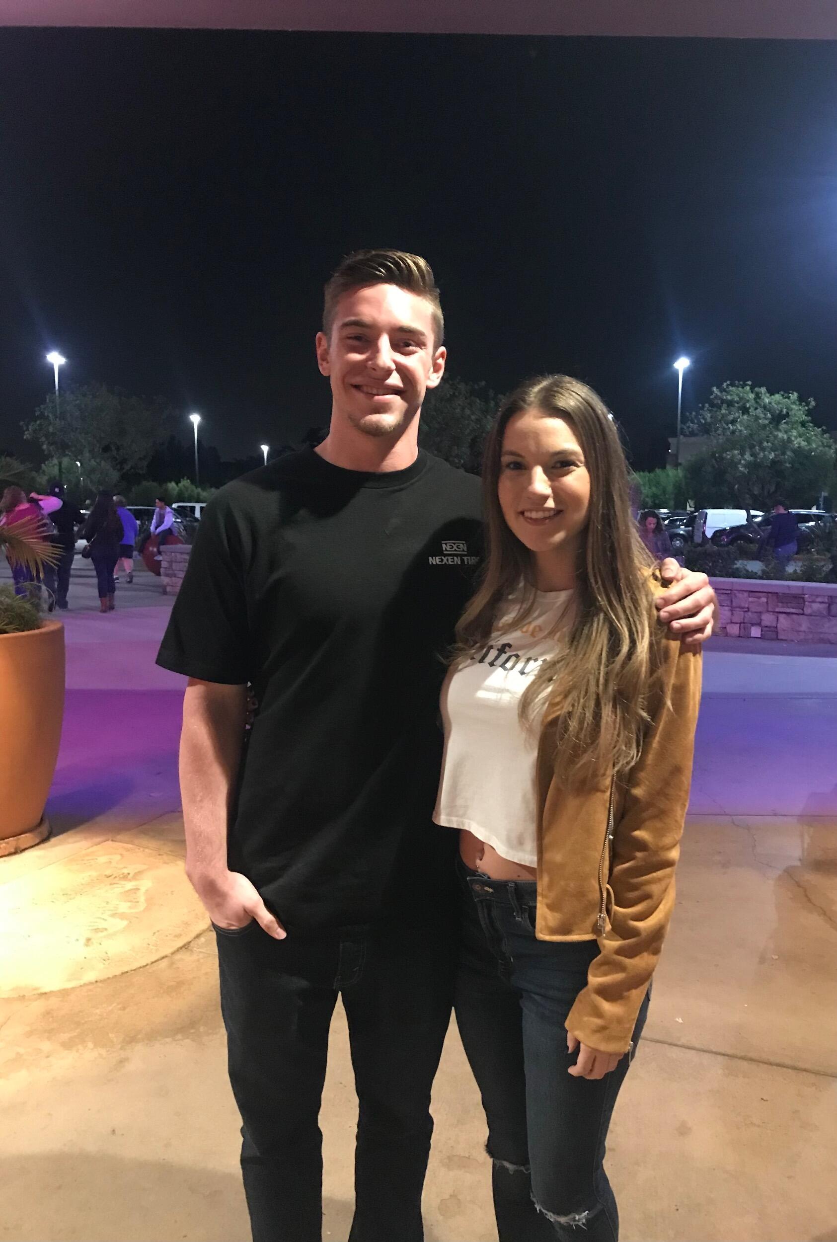 Adam drove back home from UC San Diego to go on our first date
