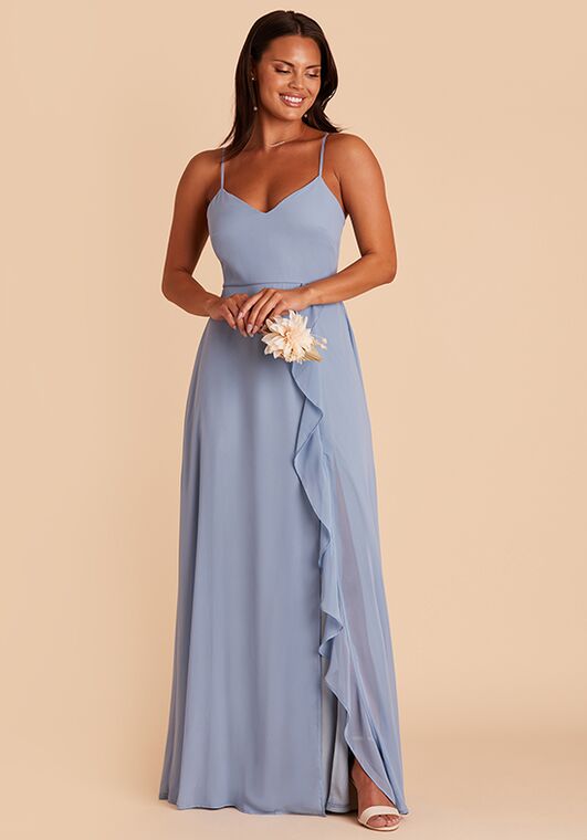 sachin and babi light blue dress Draped Chiffon Mini Dress 36 (FR) / Silver main image 1