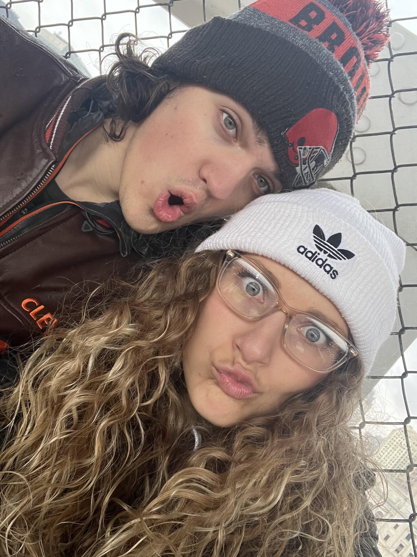 My first BROWNS game! This was the day that I learned that the lines on the TV aren't there in real life. 
