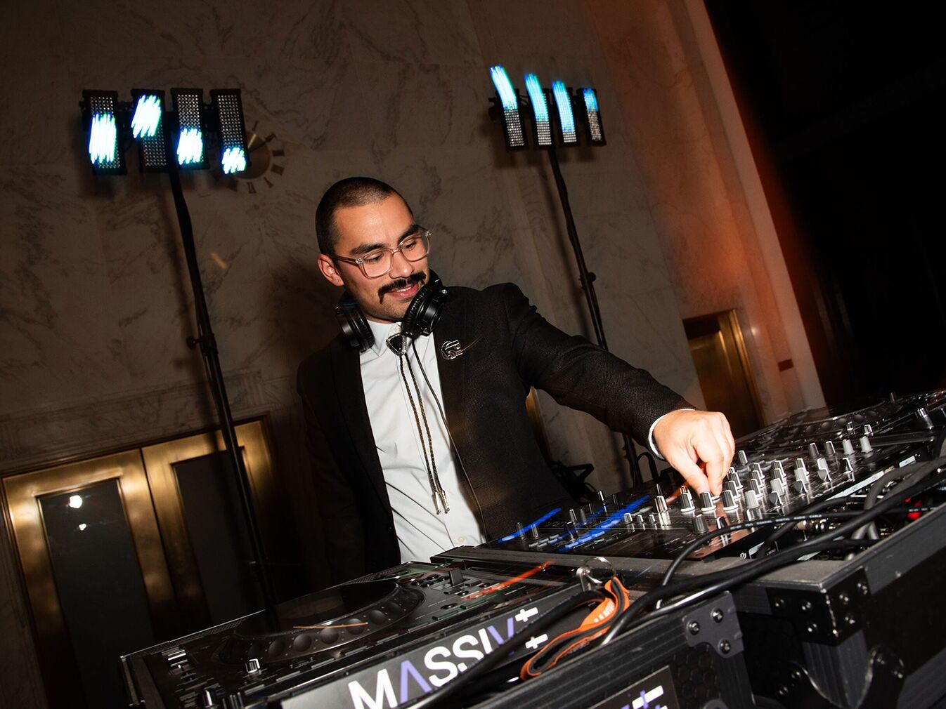 DJ booth at wedding