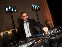 DJ booth at wedding