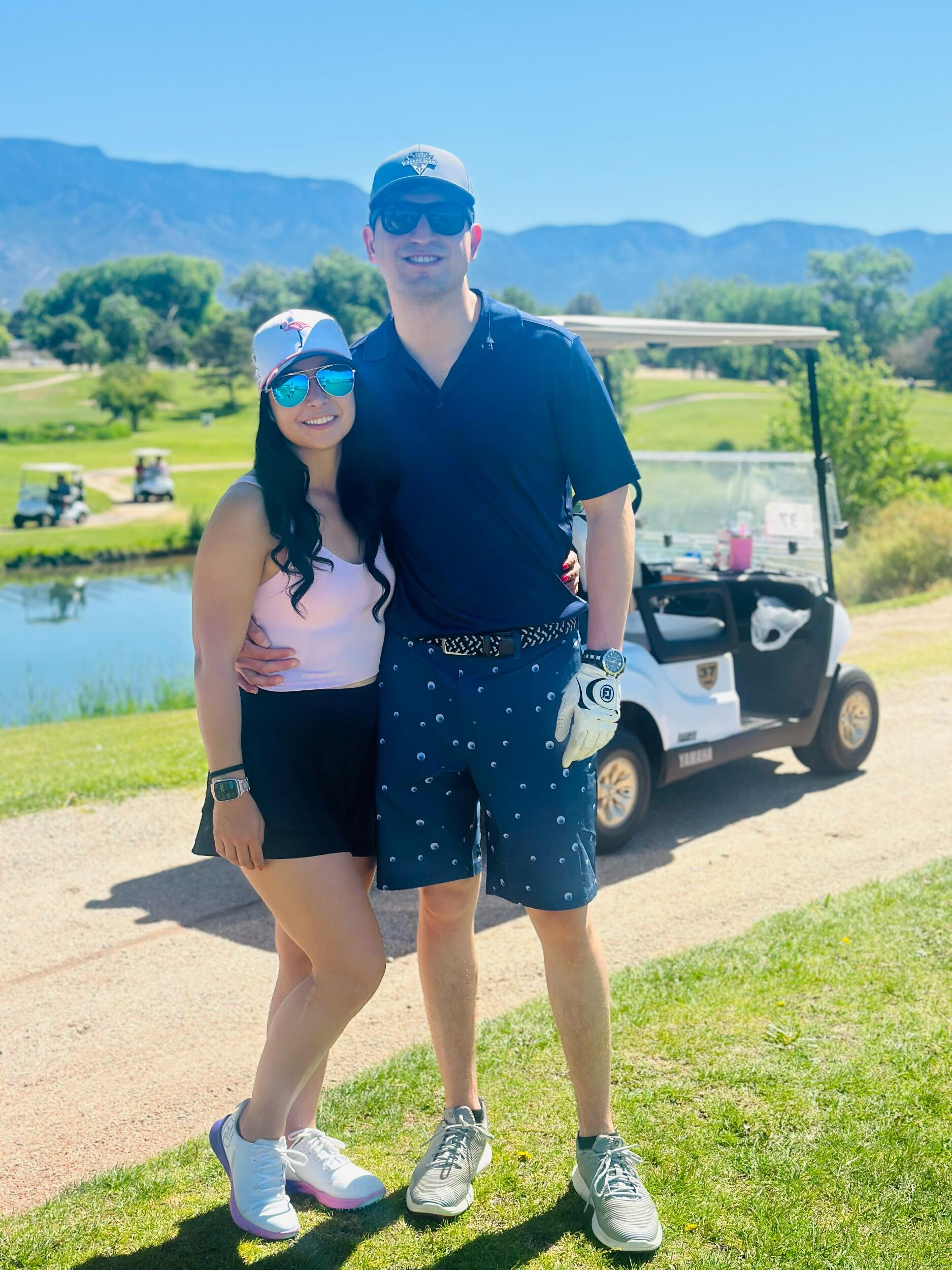 Golf is where it all began, and it continues to bring us joy—one swing at a time. ⛳️💙 From our first unexpected round together to now, every game is a reminder of how far we’ve come and the adventures still ahead.