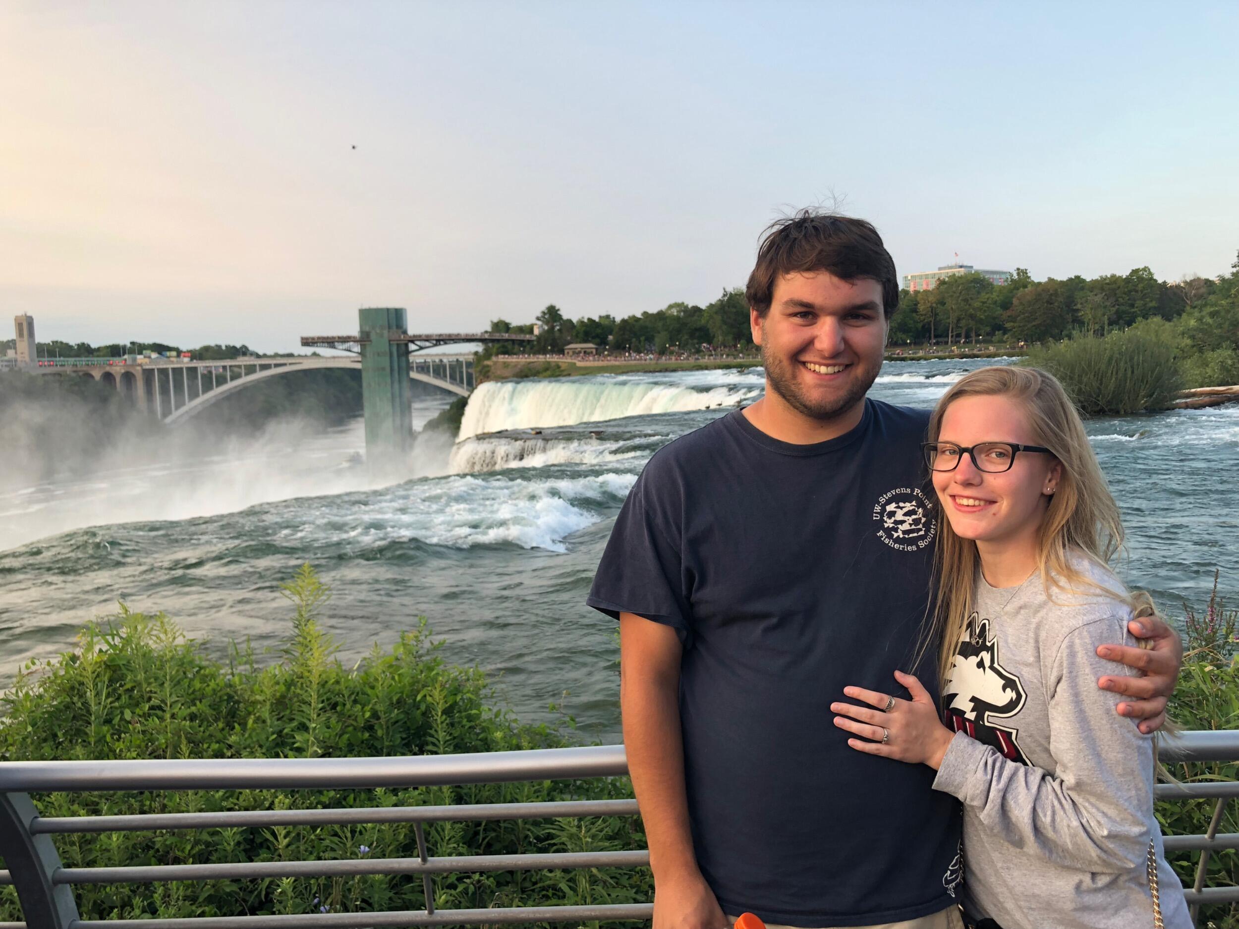 We took our first vacation together to Niagra Falls. The crazy crowds, the heatstroke, and being stuck at the bottom of The Falls couldn't stop us from having a great time together. 
