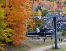 Crystal Mountain fall wedding venue in Michigan