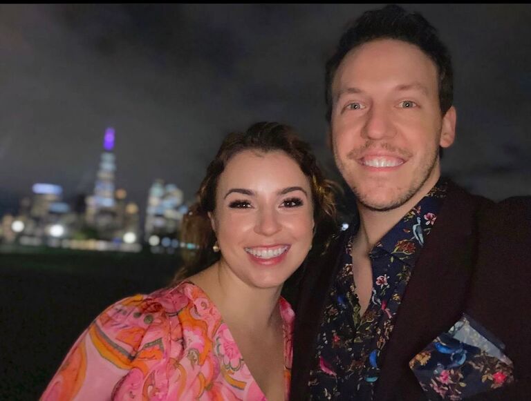 The New York Skyline in the background at the 1st Wedding we attended together.