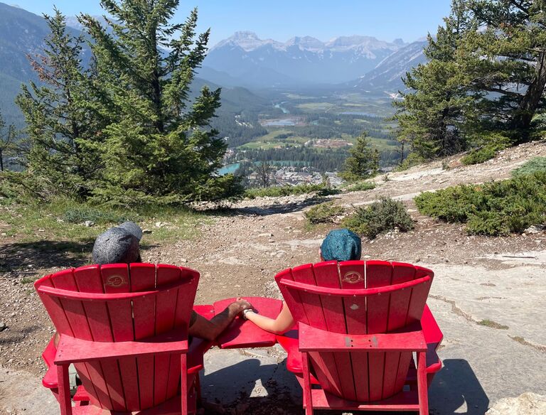 They made it out to the wild (Canadian) west, enjoying the sights in Banff.