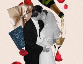 Collage of wedding gifts for second marriage