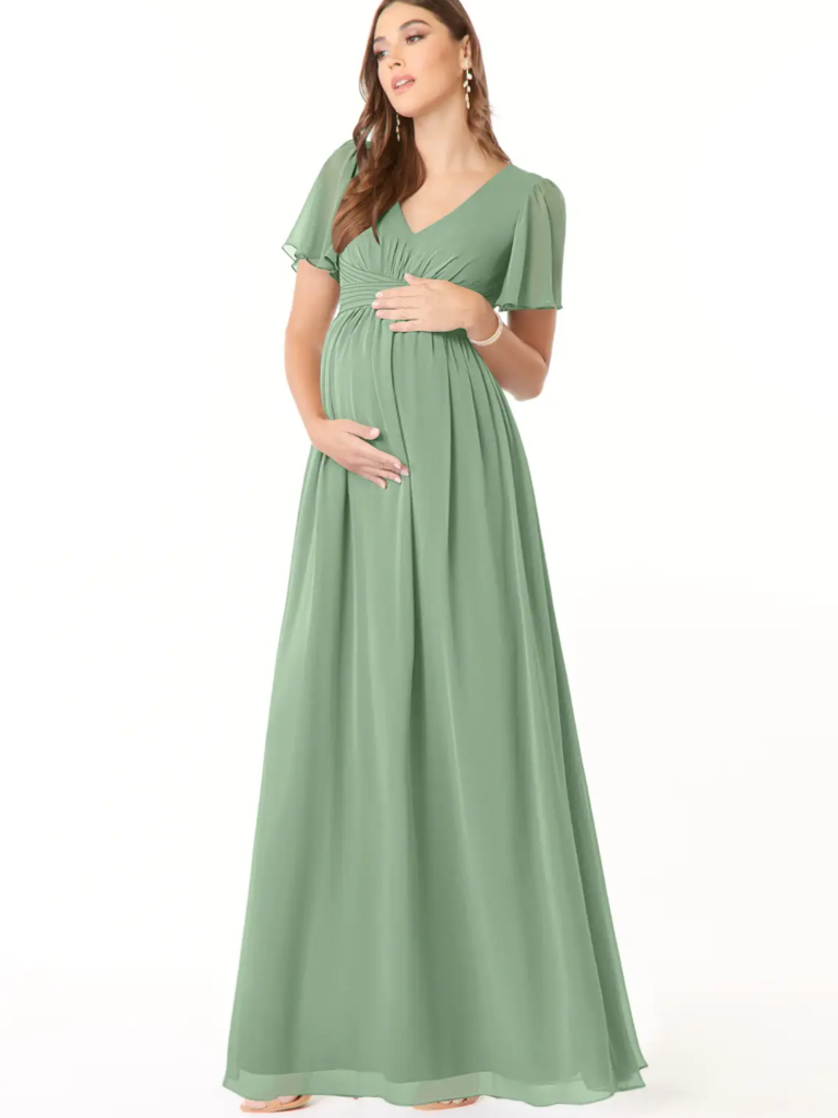 Best Maternity Bridesmaid Dresses | Black, Satin, & More