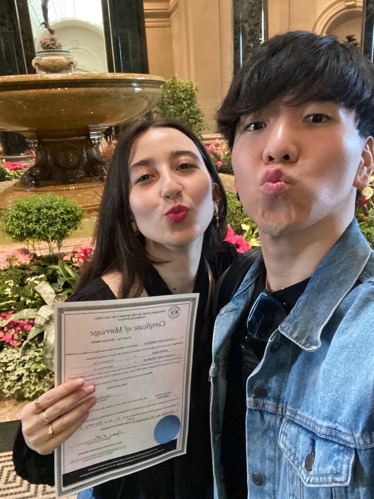 Making it official!!! We signed our marriage certificate at the National Gallery of Art in Washington D.C.
