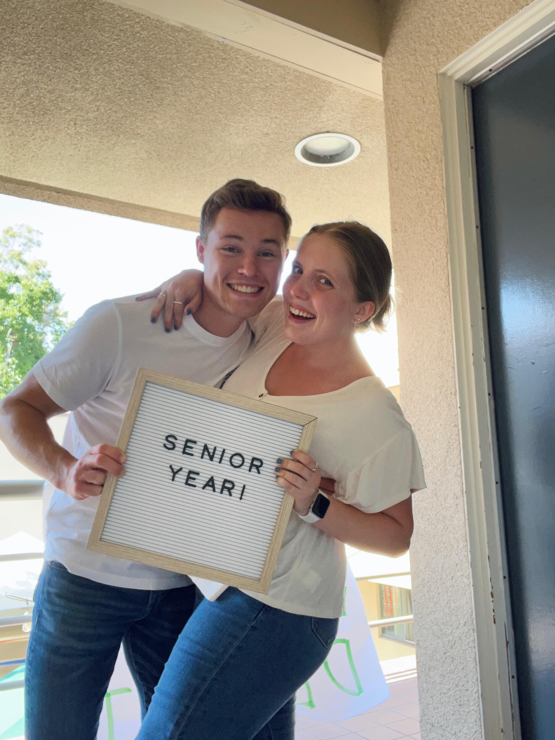 SENIOR YEAR! Elisa made the decision to graduate in 3 years, which meant they were (and currently are) both seniors in college! They are soaking up every moment of college life in Irvine.
