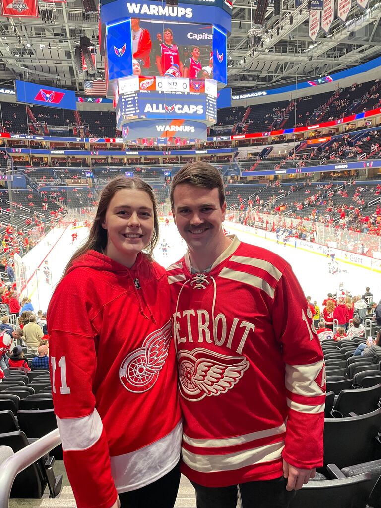 First of many Red Wings games for us! (Red Wings won duh)