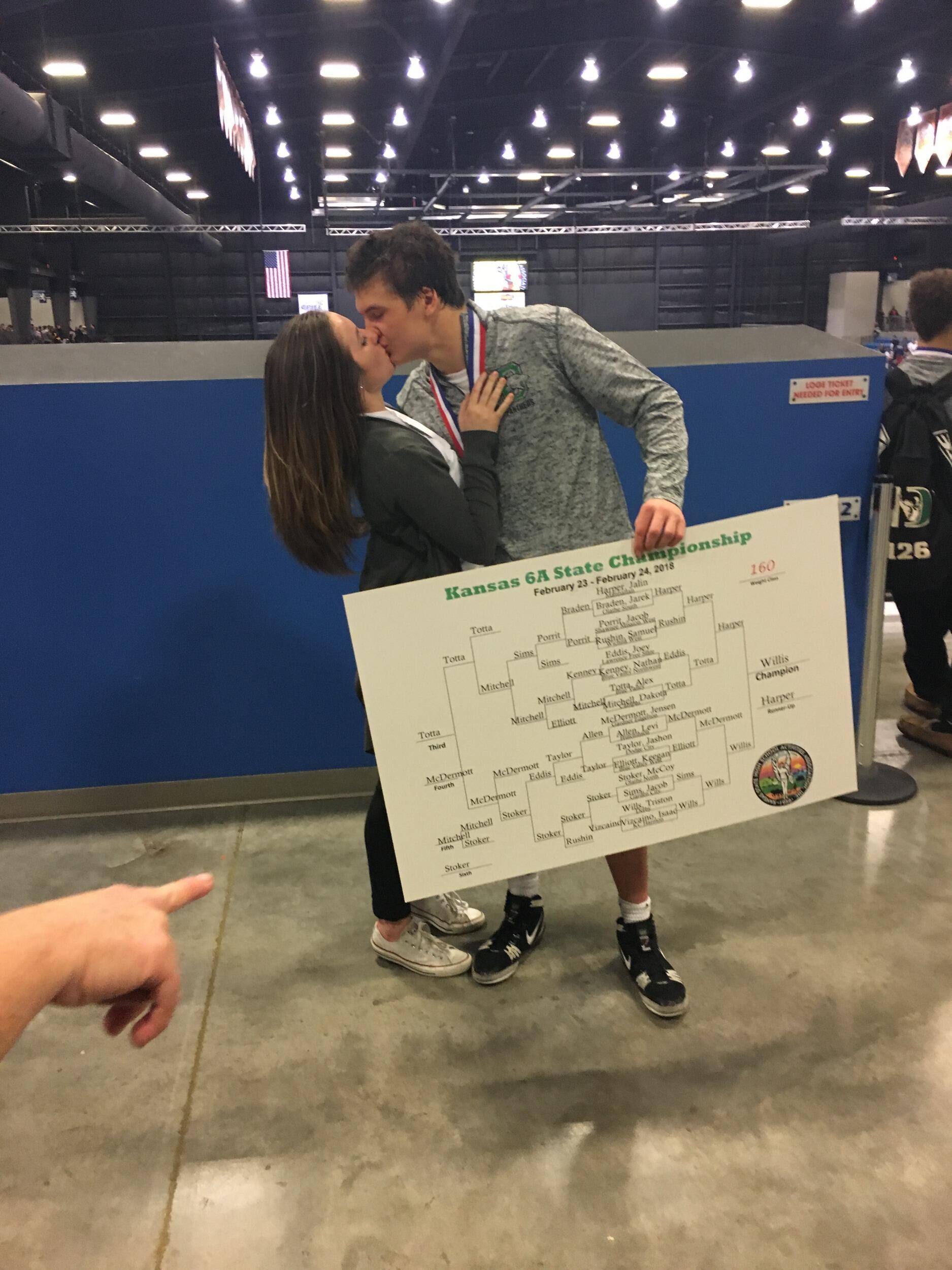 Big Brackets and Big Kisses  for Tristons first state championship!