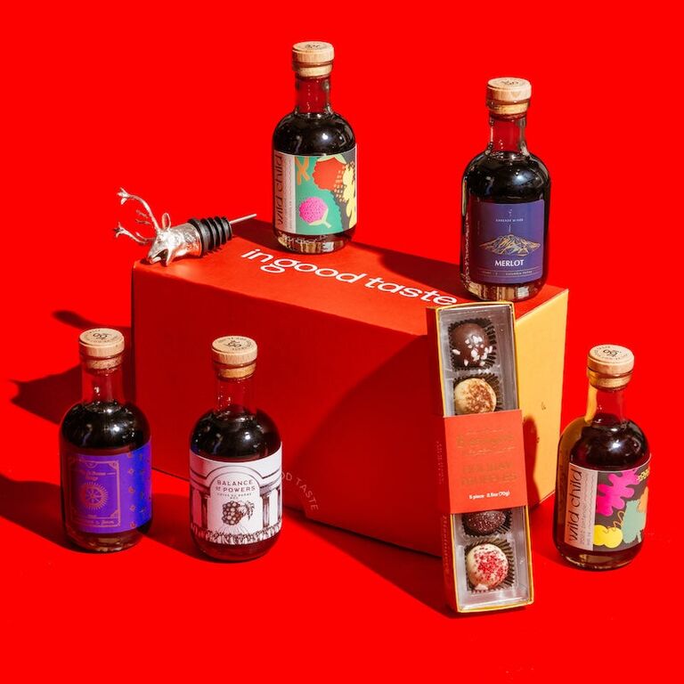 In Good Taste wine and chocolate gift set
