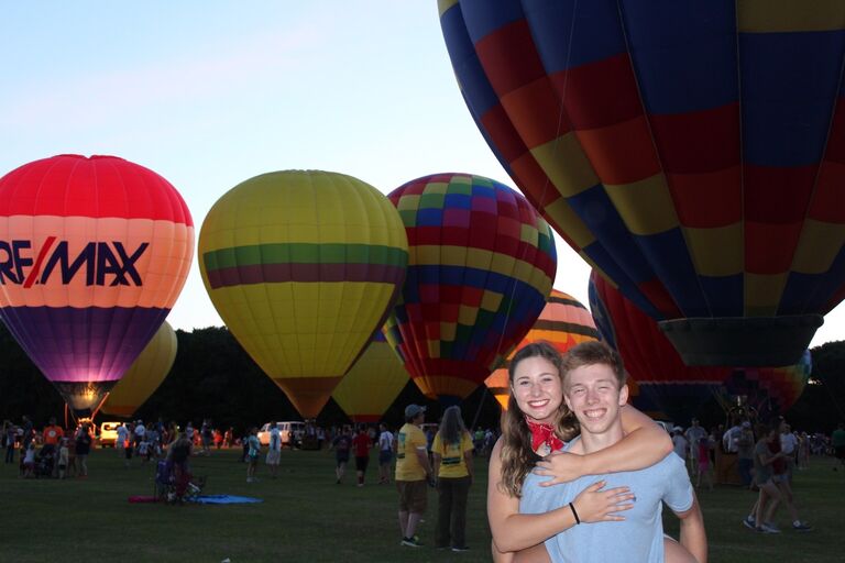 The Hot Air Balloon Festival he drove to in Alabama right after his graduation