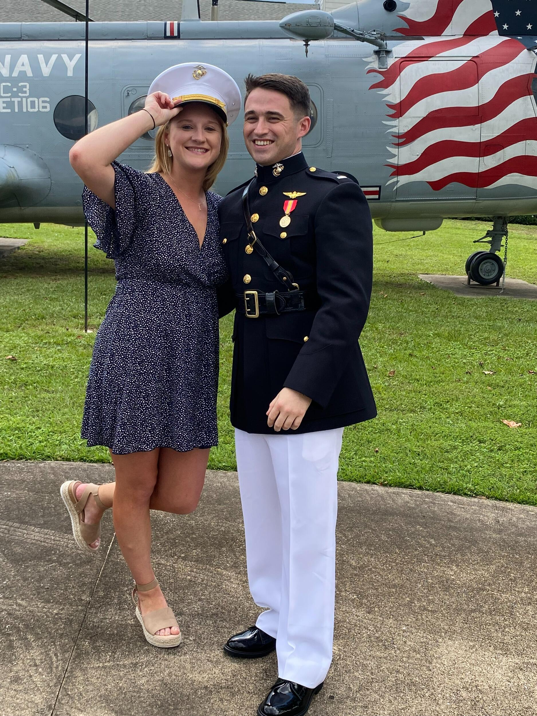 Celebrating Aaron finishing flight school & getting his wings! 