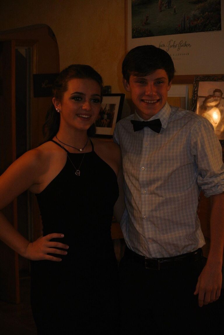 Patrick leaves for college. Relationship upgraded to long distance. Patrick came back for the homecoming dance featured in this picture.