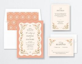 Affordable wedding invitation suite from The Knot Invitations Forever & Always wording