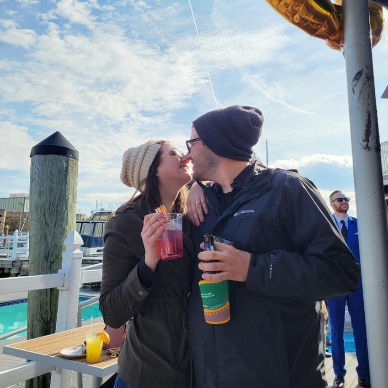 The Proposal (pt1): No detail was left out when it came to the planning of the proposal. Dave planned (what Meaghan thought) a family day trip to the Children's Museum with his sons Jayden (14) and Kieran (4). They took the ferry from Waterside in Norfolk and decided to take a stroll around the water in Olde Towne Portsmouth.