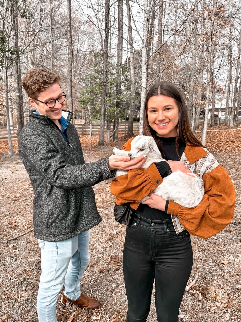 Then  the wedding planning began. We started by picking a venue and a date. It was definitely the baby animals and petting zoo that sold us on Seven Springs.