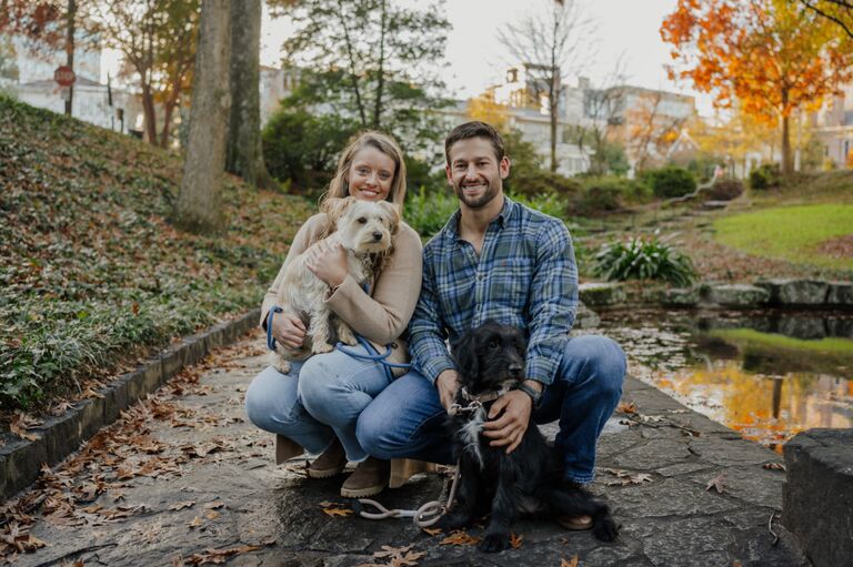 Tommy & Sara adopted two sweet puppies Champ (2022) and Winnie (2023).