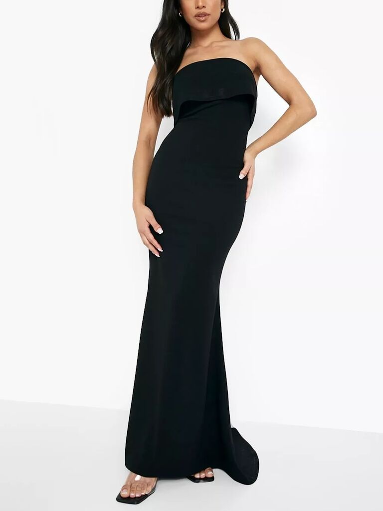 Petite black hot sale tie gowns