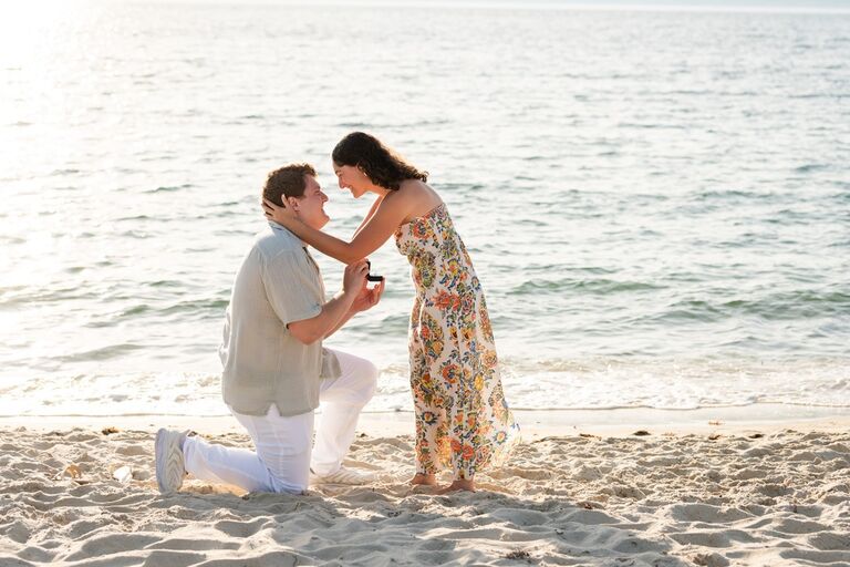 Finally! The proposal at Lambert's Cove on Martha's Vineyard