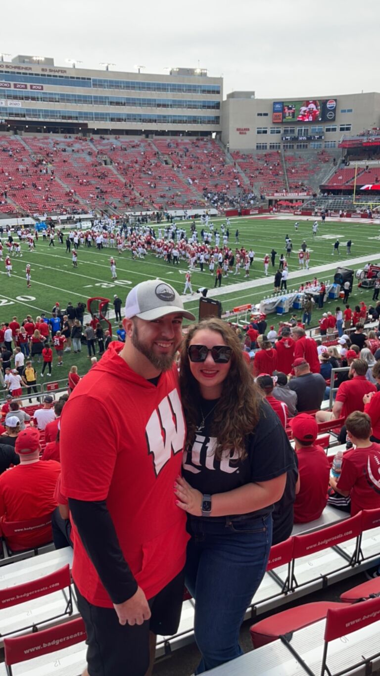 Our first UW football game.