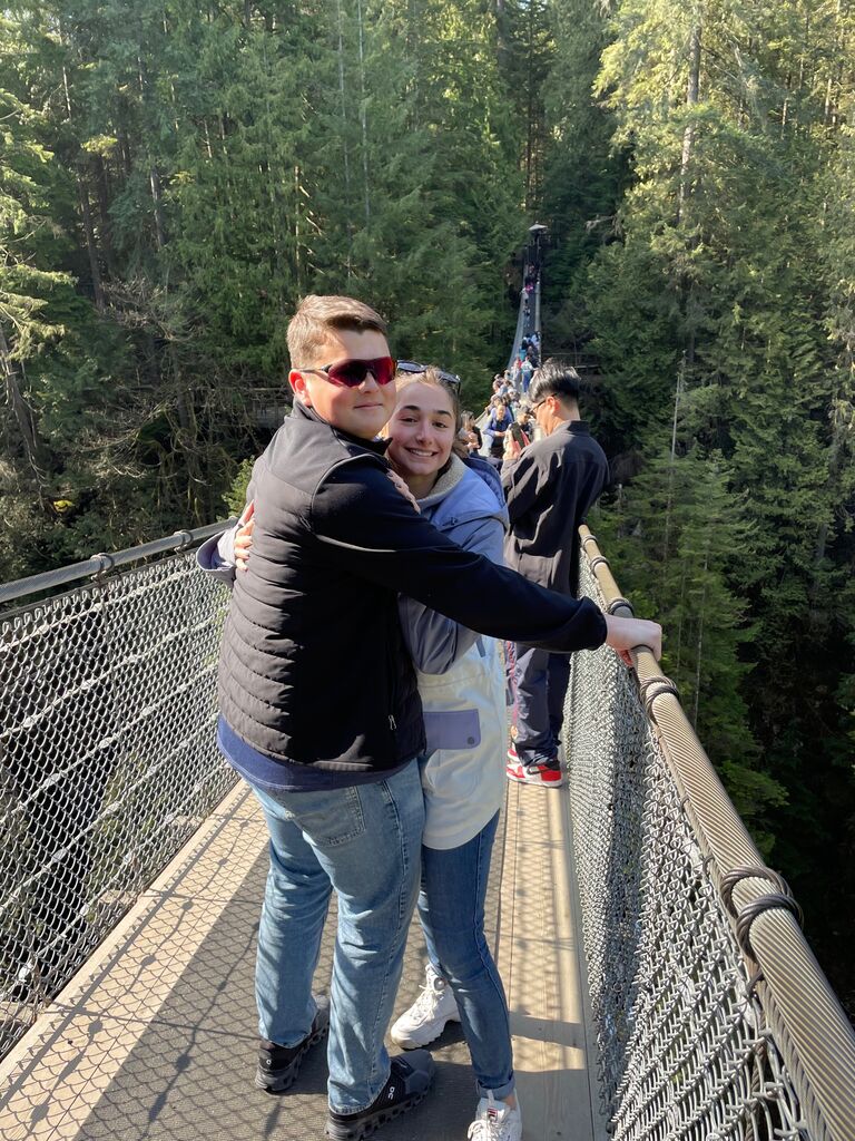 Capilano Suspension Bridge Park, Vancouver - Gabby helped Clark overcome his fear of heights! Well, almost 😁