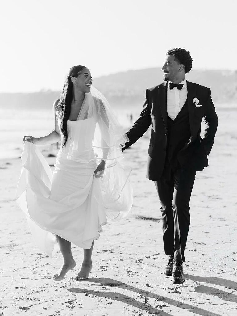 Jordan Love and Ronika Stone on their wedding day