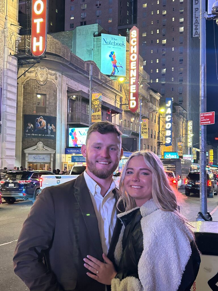 We ended the night celebrating by seeing The Notebook on Broadway.