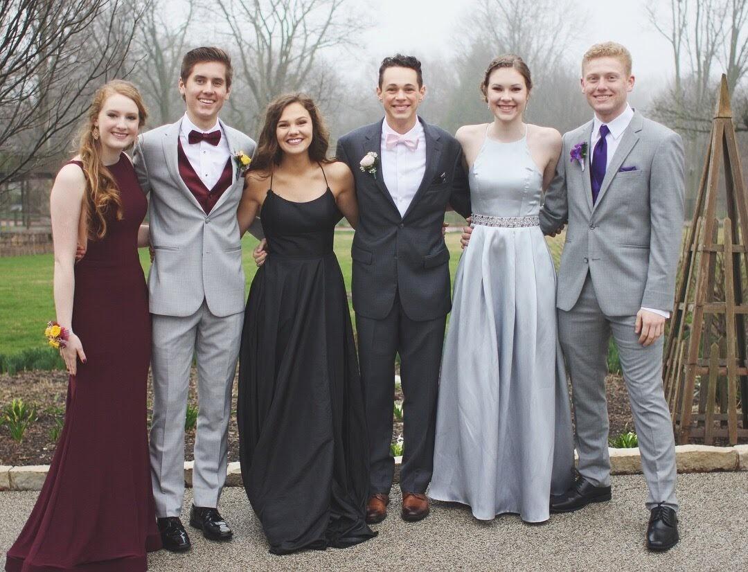 Senior year prom!! Our class in high school was small so we pretty much shared all of the same friends.