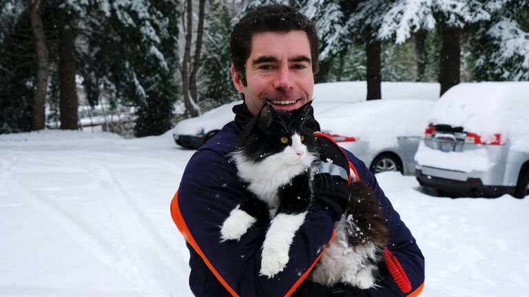 Our cat Ski entered our lives in 2020.  She experienced snow for the first time in 2021.