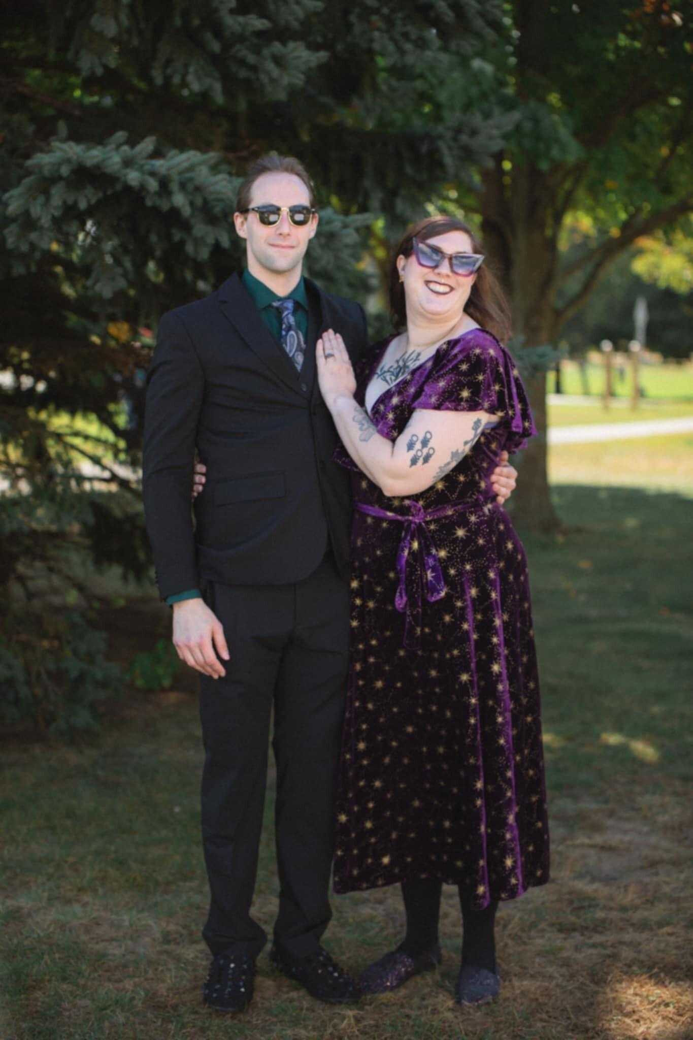 at Derek and Morgan's wedding