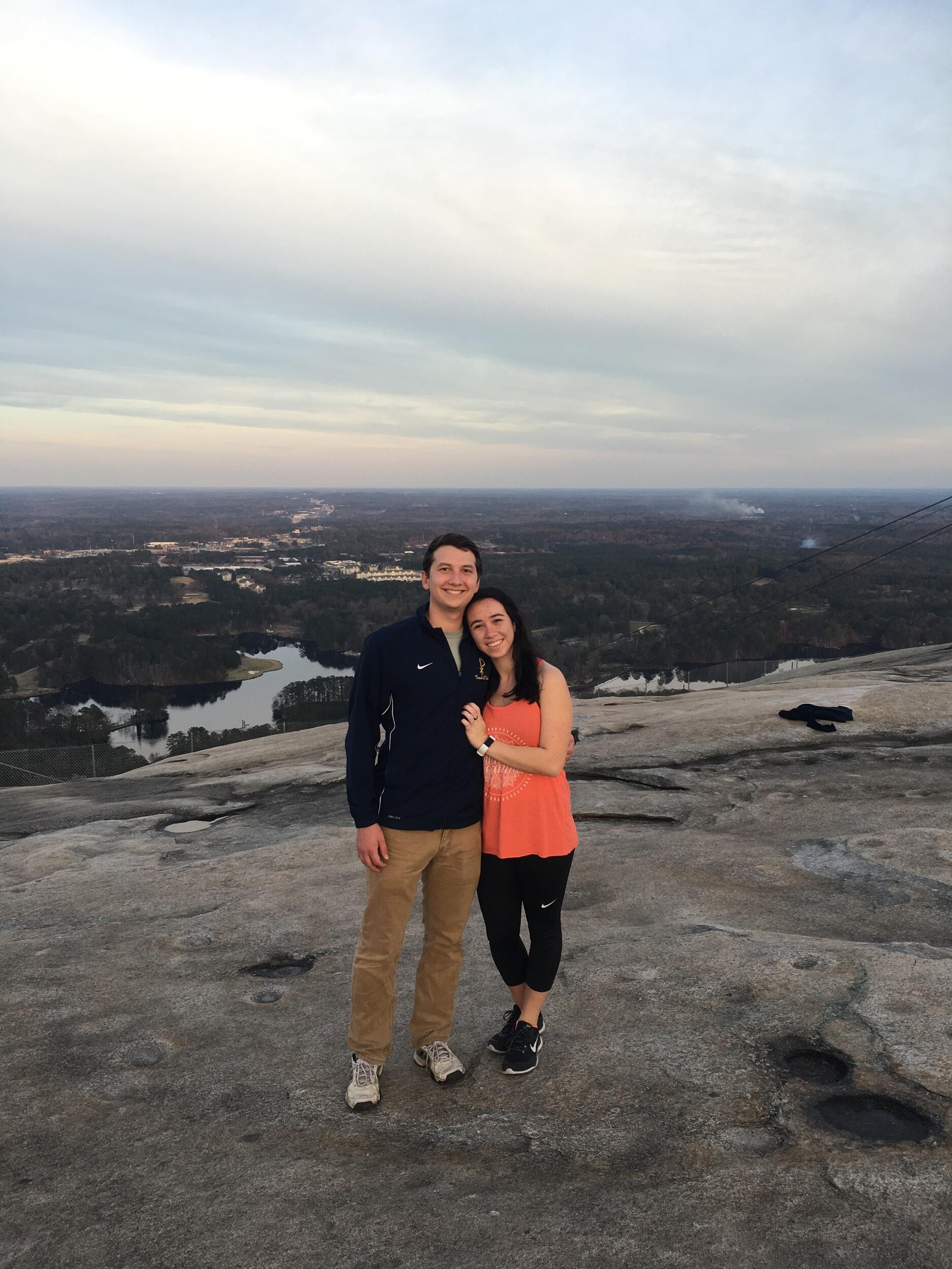 First Atlanta date - climbing Stone Mountain! 