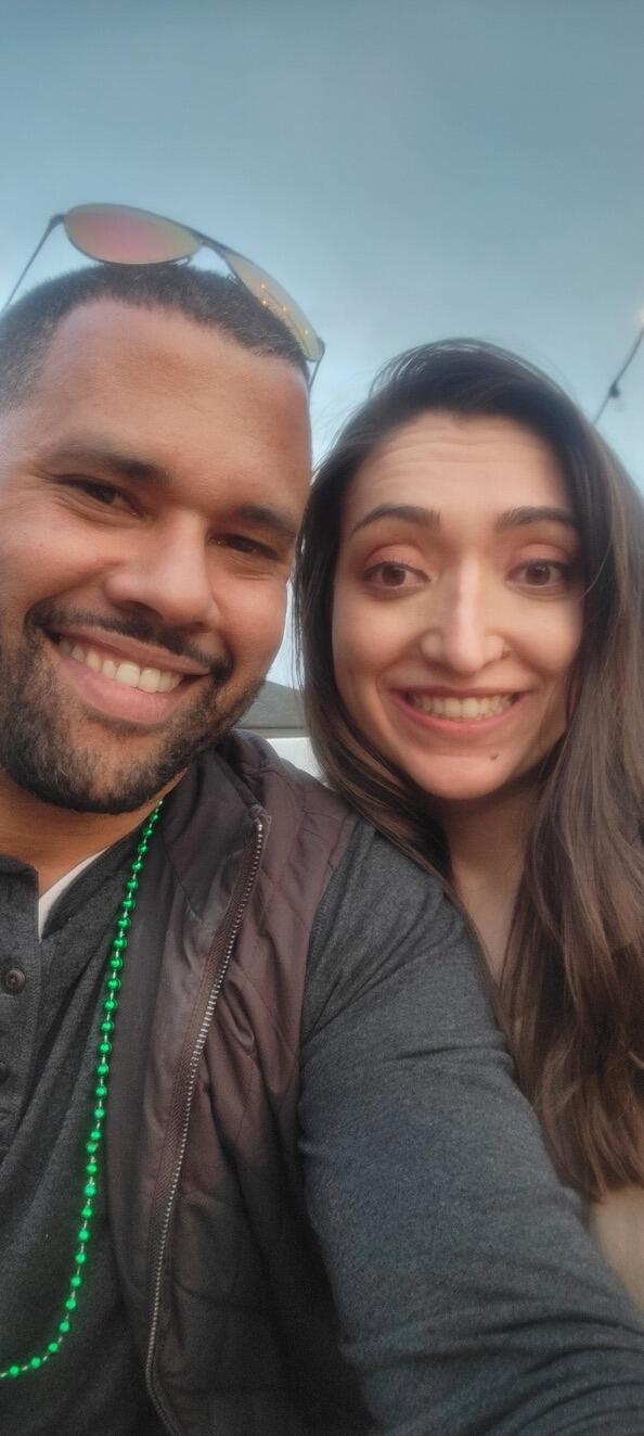 Our 1st St. Patrick's Day together and 1st picture together. 