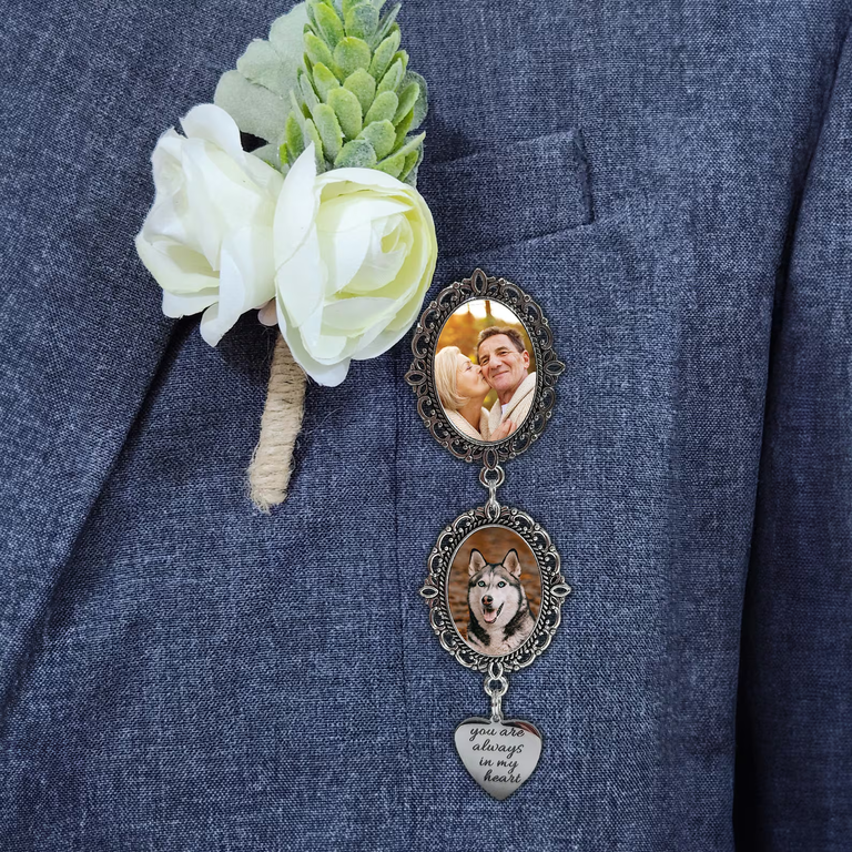 Boutonniere photo charm