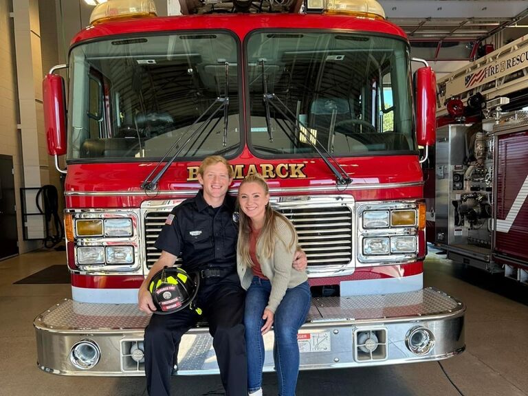 Pinning day for Bismarck's newest firefighter!