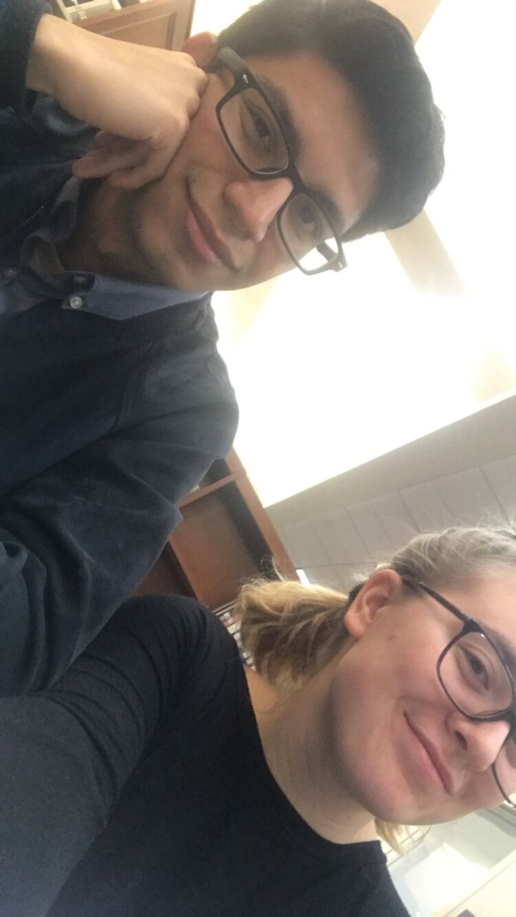 This was our first picture together after we had a movie night and held hands for the first time.