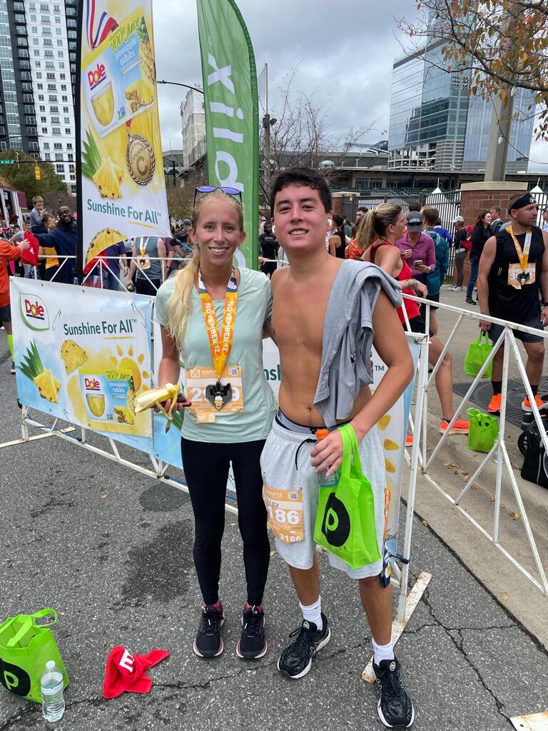 The first half marathon we ran together
