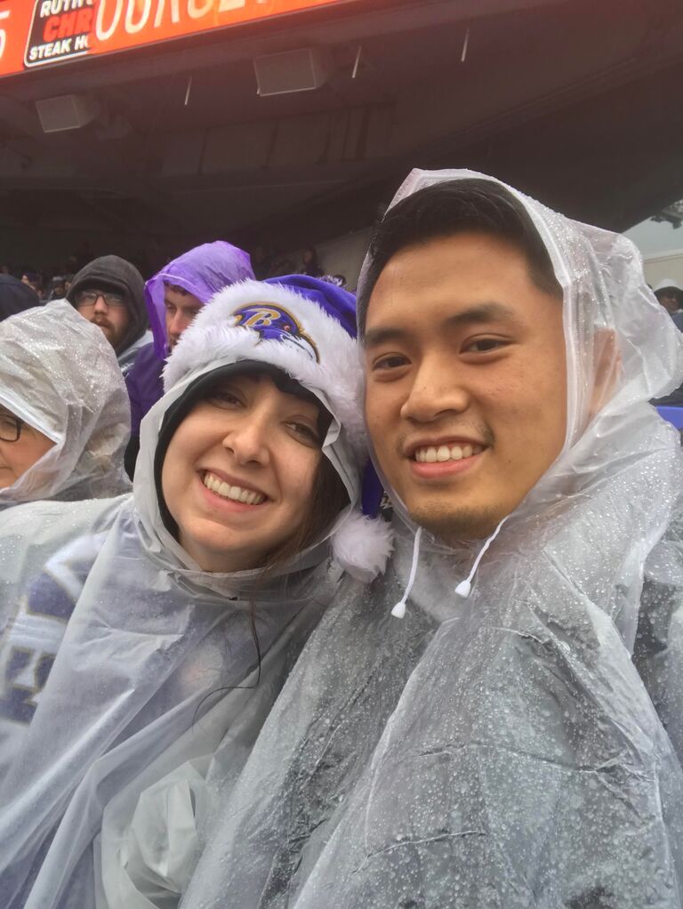 Rained out at our first Ravens-Bucs game (Ravens won, of course)