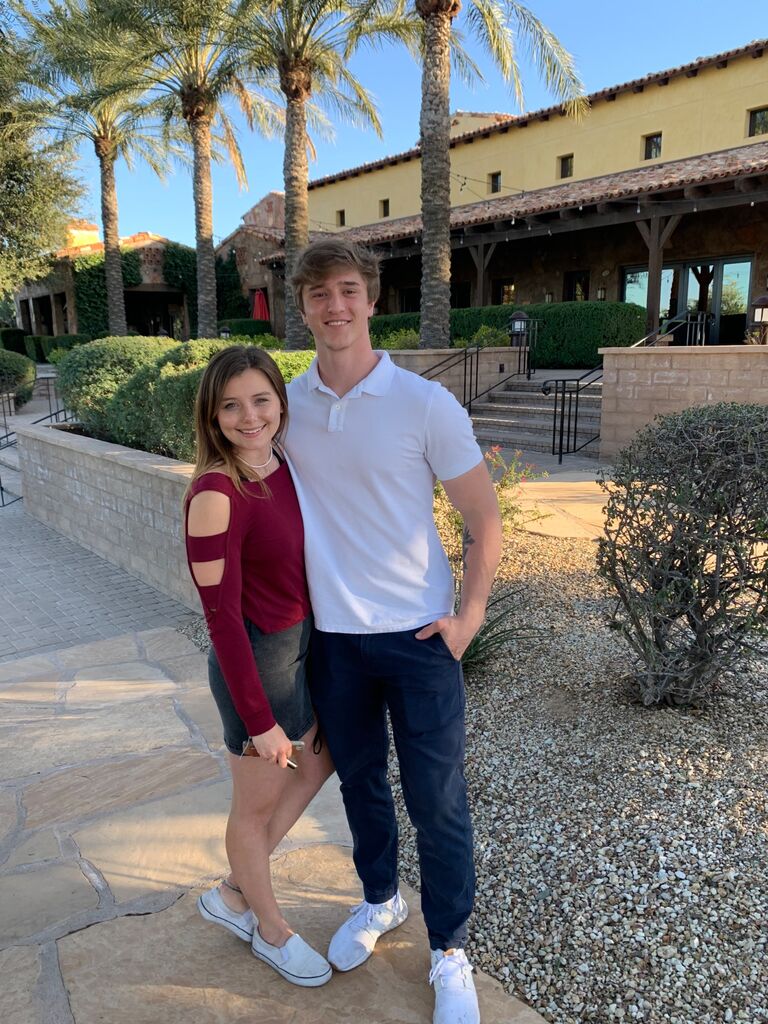 Ashley and I visiting family in Queens Creek together!