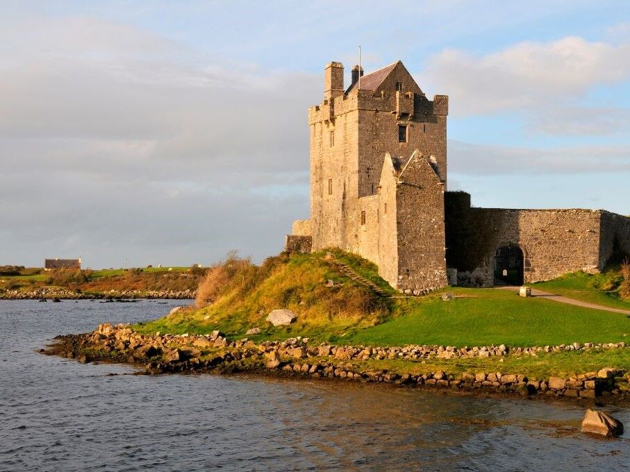 Sunset at Dunguaire Castle in County Galway, Ireland