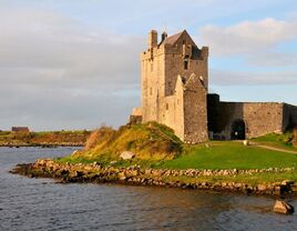 Sunset at Dunguaire Castle in County Galway, Ireland