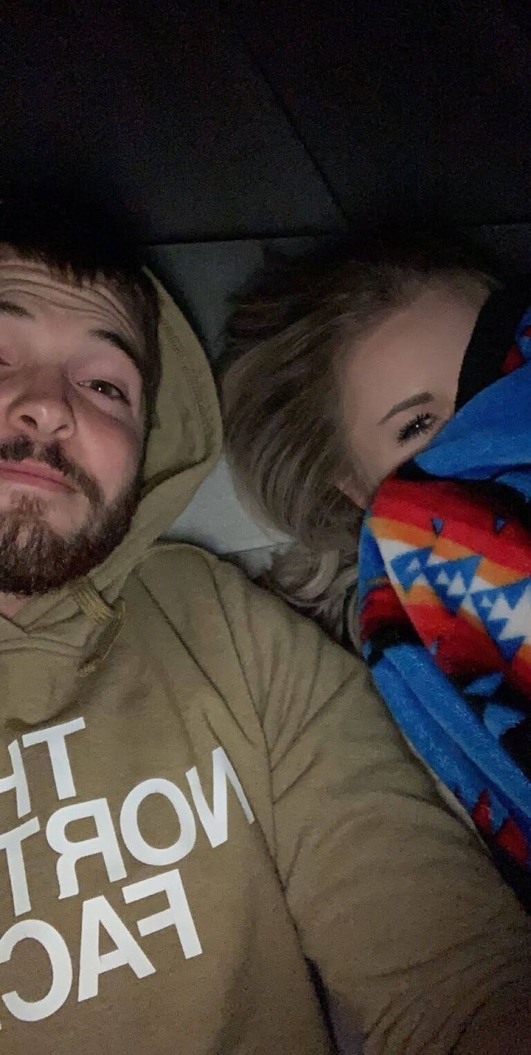 After many late-night dates around town...he took me up to the top of the school. Any Borden County people seeing this...it was his idea, not mine :)