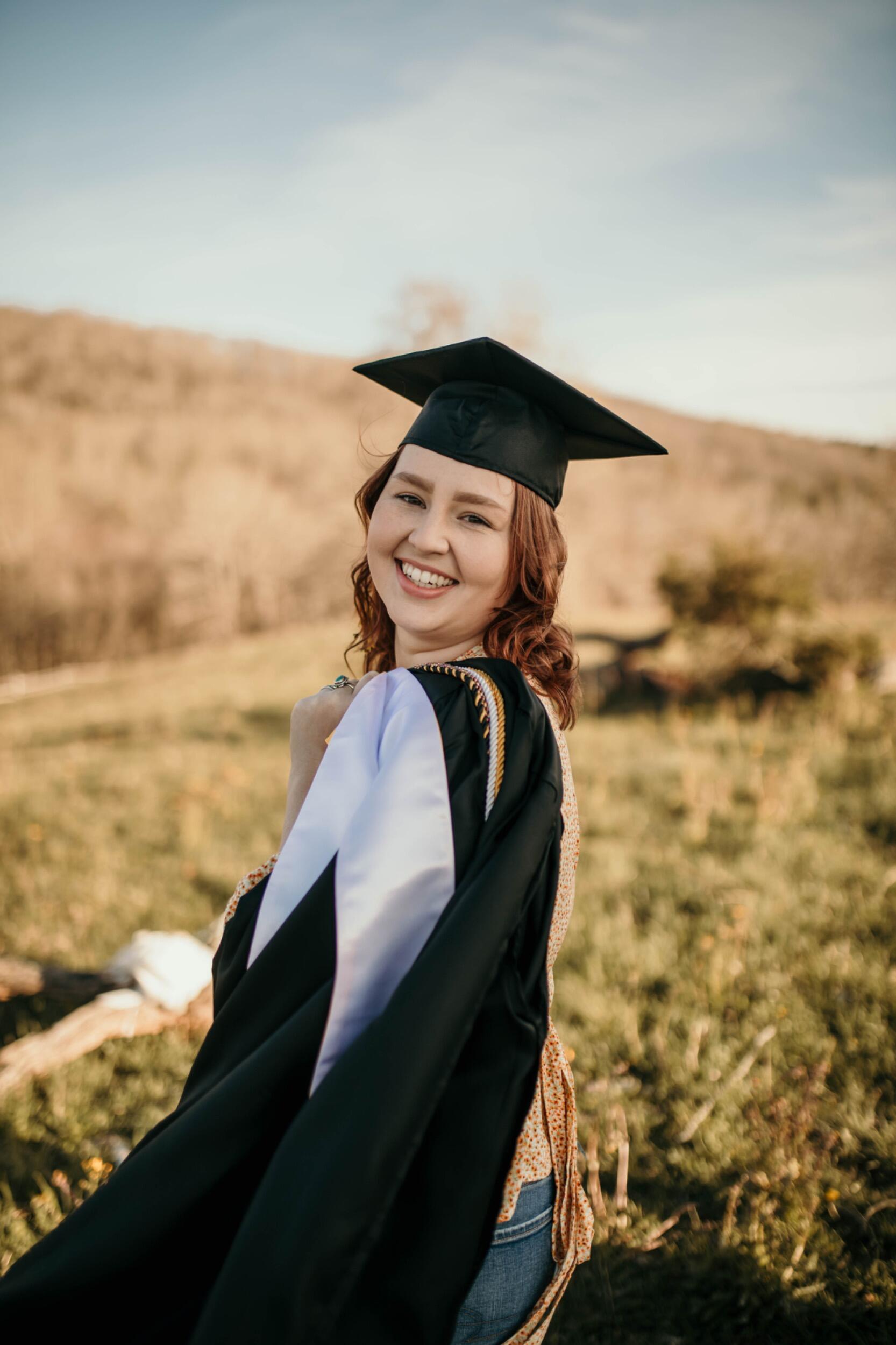 Beth graduated with a bachelors in marketing.