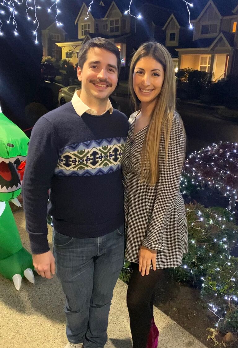 Our first Christmas party.